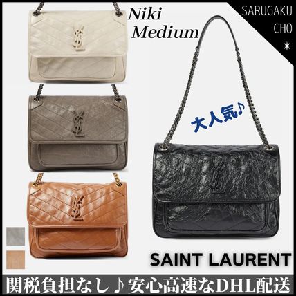 Saint Laurent Niki 2020-21FW NIKI MEDIUM IN CRINKLED VINTAGE LEATHER (6331580EN049207, 6331581YG042646, 4988940EN041202, 6331580EN041000)