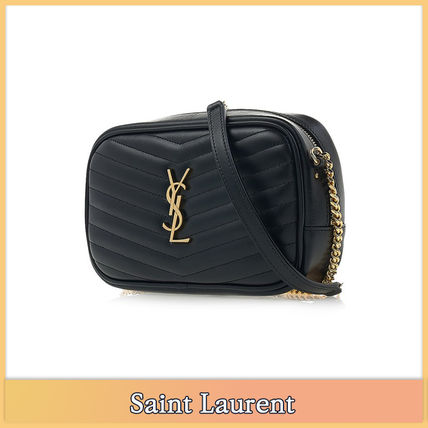 Saint Laurent 2023-24FW Unisex Street Style Logo Shoulder Bags