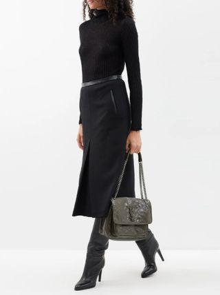 Saint Laurent Niki Casual Style Calfskin Street Style 2WAY Chain Plain Leather - Image 3