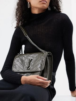 Saint Laurent Niki Casual Style Calfskin Street Style 2WAY Chain Plain Leather - Image 4