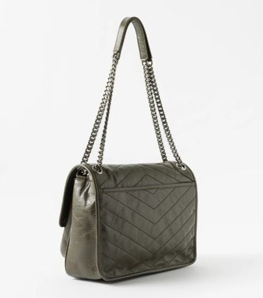 Saint Laurent Niki Casual Style Calfskin Street Style 2WAY Chain Plain Leather - Image 5