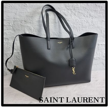 Saint Laurent Casual Style Street Style Logo Totes
