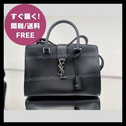 Saint Laurent CABAS 2022 SS Casual Style 2WAY Plain Leather Party Style Elegant Style