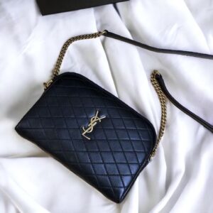Saint Laurent Plain Leather Party Style Elegant Style Crossbody Logo (733667)