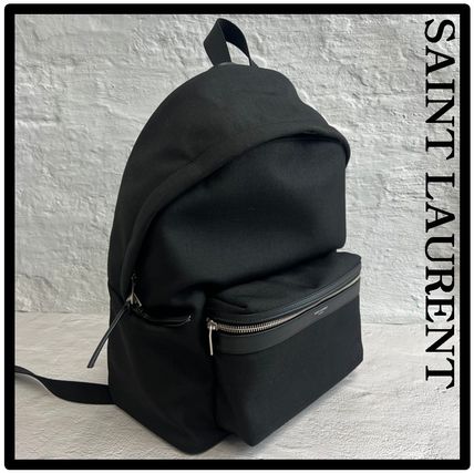 Saint Laurent Casual Style Street Style Logo Backpacks