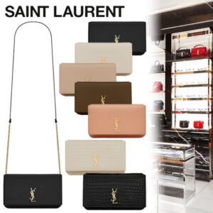 Saint Laurent Casual Style Unisex Calfskin Chain Plain Party Style (635095DND1J1000, 635095DND1J9207, 6350950U40J9830, 6350950U40J3234, 6350950U40J2721, 6350950U40J9207, 6350950U40J1000)