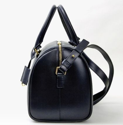 Saint Laurent Plain Leather Logo Boston & Duffles (322049 C150J 1000) - Image 3