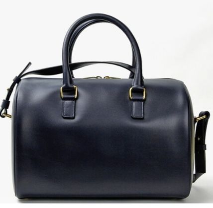 Saint Laurent Plain Leather Logo Boston & Duffles (322049 C150J 1000) - Image 4
