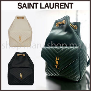 Saint Laurent Casual Style A4 Chain Plain Leather Office Style