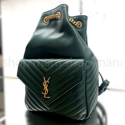 Saint Laurent Casual Style A4 Chain Plain Leather Office Style - Image 2