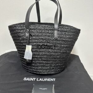 Saint Laurent Casual Style Plain Elegant Style Logo Totes