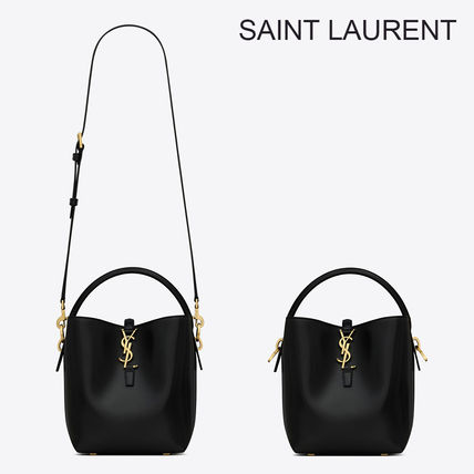 Saint Laurent 2023 SS Casual Style Calfskin 2WAY Plain Leather Party Style (7490362R20W1000)