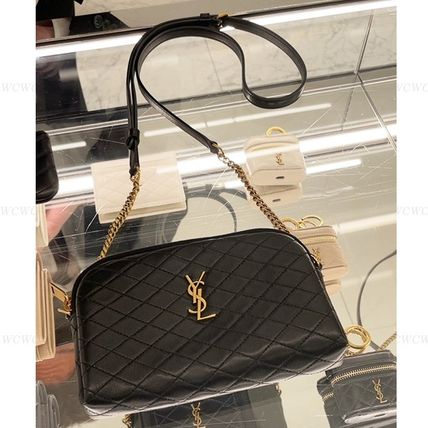 Saint Laurent Leather Elegant Style Logo Shoulder Bags
