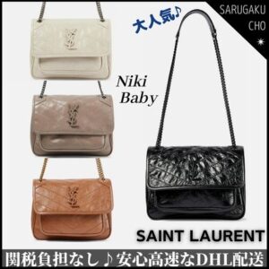 Saint Laurent Niki NIKI BABY IN CRINKLED VINTAGE LEATHER (6331850EN081000)