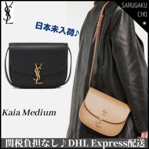 Saint Laurent Casual Style Calfskin Leather Party Style Office Style