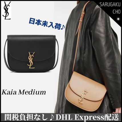 Saint Laurent Casual Style Calfskin Leather Party Style Office Style