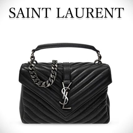 Saint Laurent COLLEGE MEDIUM IN MATELASS? LEATHER