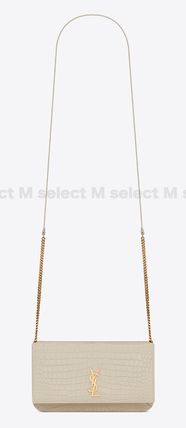 Saint Laurent Calfskin Chain Logo Shoulder Bags - Image 2