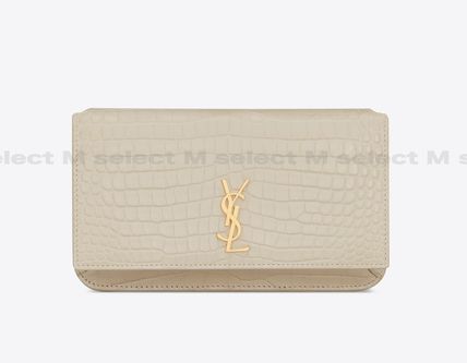 Saint Laurent Calfskin Chain Logo Shoulder Bags - Image 3