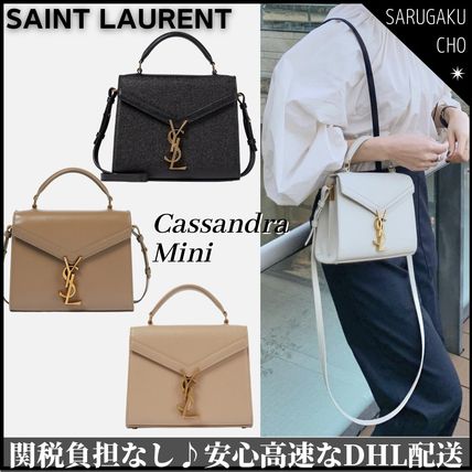 Saint Laurent Casual Style Calfskin 2WAY Leather Party Style Office Style (623930BOW0W2721, 623930BOW0W2826, 623930BOW0W1000)