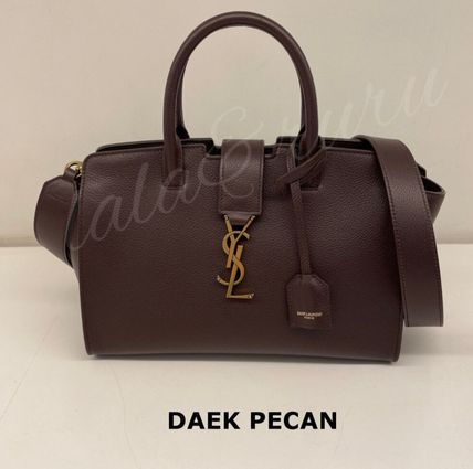 Saint Laurent DOWNTOWN 2020-21FW DOWNTOWN BABY TOTE IN GRAINED LEATHER (635346B680W1011) - Image 2