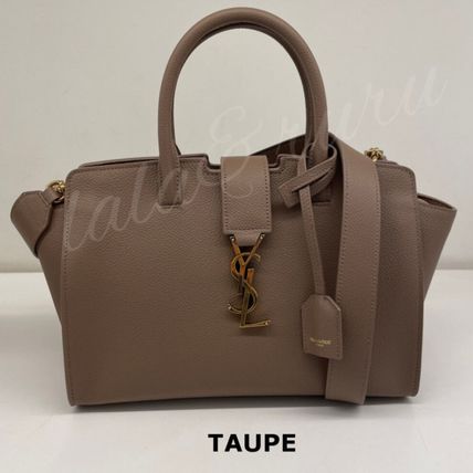 Saint Laurent DOWNTOWN 2020-21FW DOWNTOWN BABY TOTE IN GRAINED LEATHER (635346B680W1011) - Image 3
