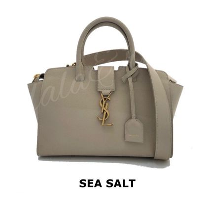 Saint Laurent DOWNTOWN 2020-21FW DOWNTOWN BABY TOTE IN GRAINED LEATHER (635346B680W1011) - Image 5