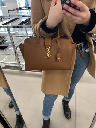 Saint Laurent Casual Style 2WAY Plain Leather Party Style Office Style - Image 3