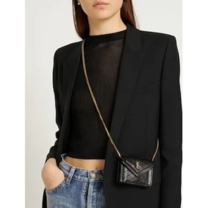 Saint Laurent Casual Style Unisex Lambskin Plain Leather Party Style (6856121EL071112, 6856121EL072721, 6856121EL079207, 6856121EL071000) - Image 5