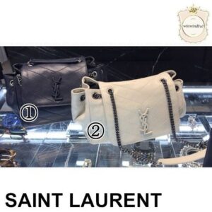 Saint Laurent Chain Leather Elegant Style Shoulder Bags