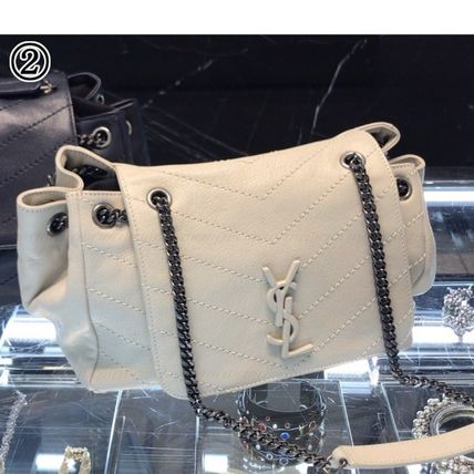 Saint Laurent Chain Leather Elegant Style Shoulder Bags - Image 3