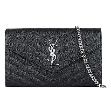Saint Laurent Monogram Casual Style Calfskin Street Style Chain Plain - Image 2