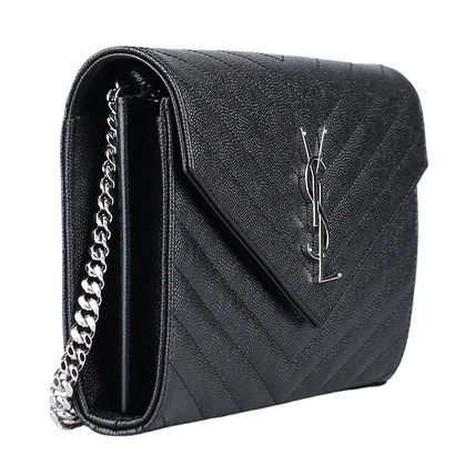 Saint Laurent Monogram Casual Style Calfskin Street Style Chain Plain - Image 4