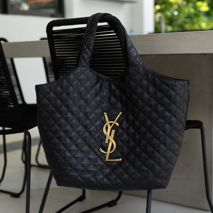 Saint Laurent 2022-23FW Casual Style Unisex Canvas Blended Fabrics Studded - Image 2