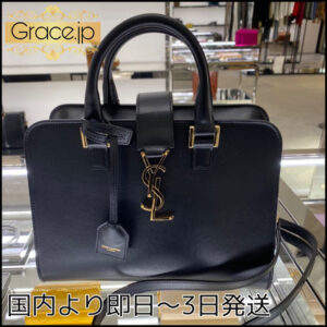 Saint Laurent CABAS 2WAY Plain Leather Office Style Elegant Style Crossbody