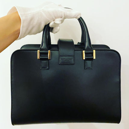 Saint Laurent CABAS 2WAY Plain Leather Office Style Elegant Style Crossbody - Image 3