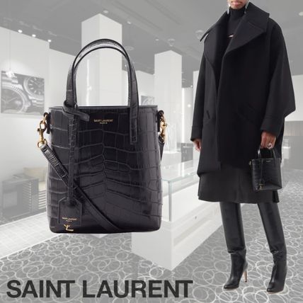 Saint Laurent 2022-23FW Casual Style 2WAY Plain Leather Party Style Office Style