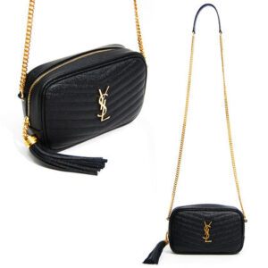 Saint Laurent Casual Style Calfskin Street Style Leather Party Style