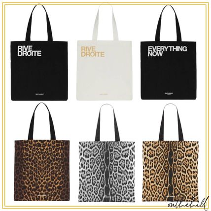 Saint Laurent Casual Style Canvas Street Style A4 Totes