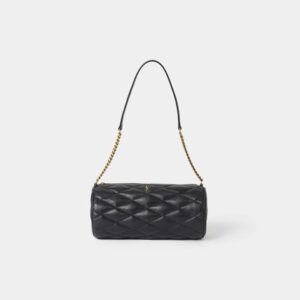 Saint Laurent Plain Leather Logo Handbags (712706)
