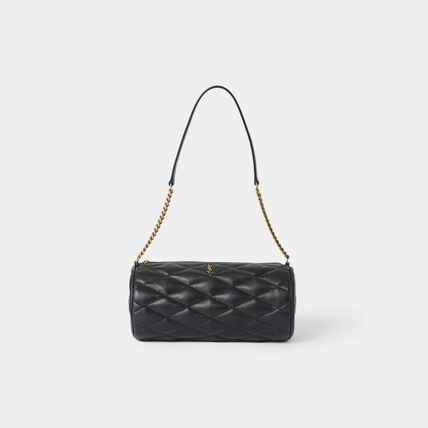 Saint Laurent Plain Leather Logo Handbags (712706)