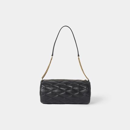 Saint Laurent Plain Leather Logo Handbags (712706) - Image 2