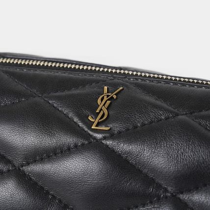 Saint Laurent Plain Leather Logo Handbags (712706) - Image 3