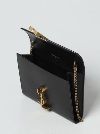 Saint Laurent CASSANDRA CHAIN WALLET IN GRAIN DE POUDRE EMBOSSED LEATHER (635023BOWAW1000) - Image 5