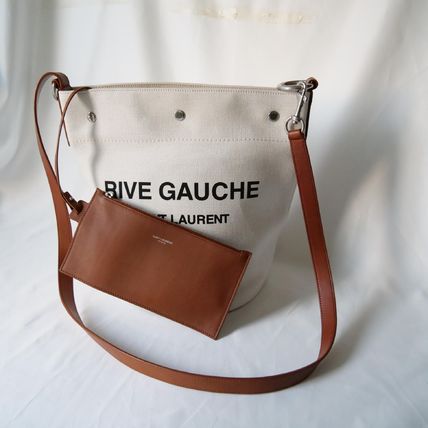 Saint Laurent RIVE GAUCHE BUCKET BAG IN LINEN (669299FAAAZ9024, 669299FAABK9053) - Image 4