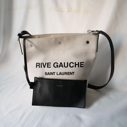 Saint Laurent RIVE GAUCHE BUCKET BAG IN LINEN (669299FAAAZ9024, 669299FAABK9053) - Image 5
