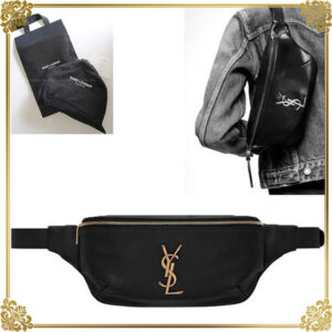 Saint Laurent Plain Leather Logo Shoulder Bags (89959DME0W1000 )