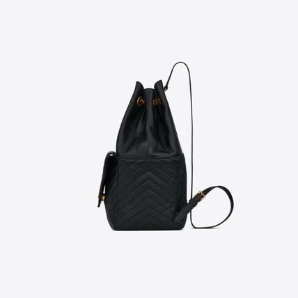 Saint Laurent 2022 SS Casual Style Unisex Lambskin Street Style Plain Leather (6726091EL0710006726091EL079207, 6726091EL0710006726091EL071000) - Image 5