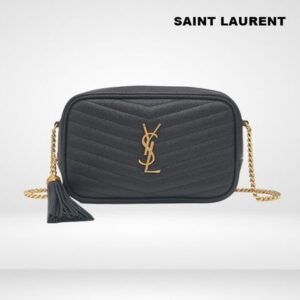 Saint Laurent LOU MINI BAG IN QUILTED GRAIN DE POUDRE EMBOSSED LEATHER (6125791GF011000 )