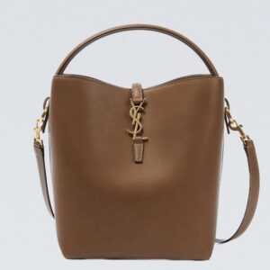 Saint Laurent Plain Leather Logo Shoulder Bags